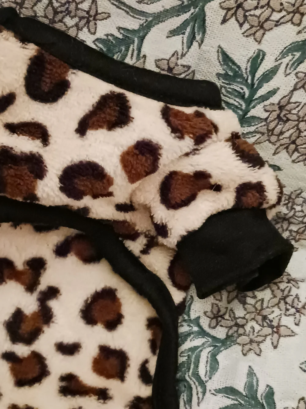 FabDog Animal Print Plush Dog Onesie Fleece Pajamas